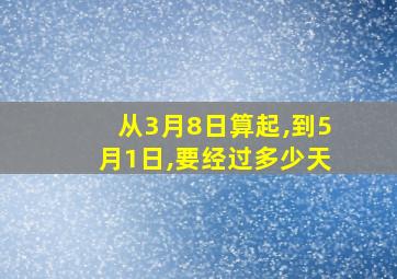 从3月8日算起,到5月1日,要经过多少天