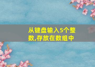 从键盘输入5个整数,存放在数组中