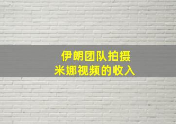 伊朗团队拍摄米娜视频的收入