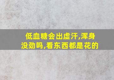 低血糖会出虚汗,浑身没劲吗,看东西都是花的