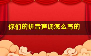 你们的拼音声调怎么写的