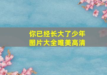 你已经长大了少年图片大全唯美高清