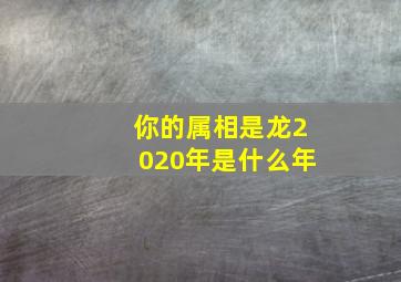 你的属相是龙2020年是什么年