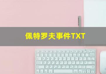 佩特罗夫事件TXT