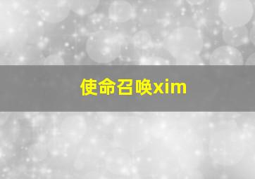 使命召唤xim