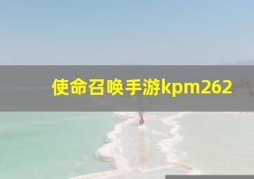 使命召唤手游kpm262