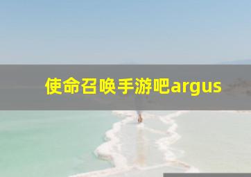 使命召唤手游吧argus