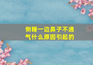 侧睡一边鼻子不通气什么原因引起的