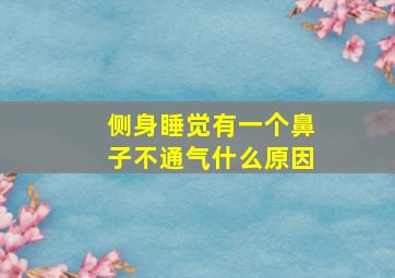 侧身睡觉有一个鼻子不通气什么原因