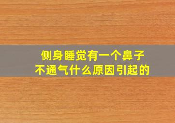 侧身睡觉有一个鼻子不通气什么原因引起的