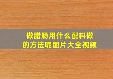 做腊肠用什么配料做的方法呢图片大全视频