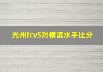 光州fcvS对横滨水手比分