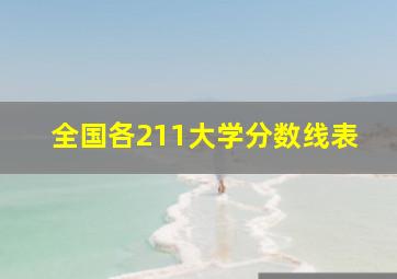 全国各211大学分数线表