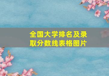 全国大学排名及录取分数线表格图片