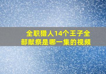 全职猎人14个王子全部献祭是哪一集的视频