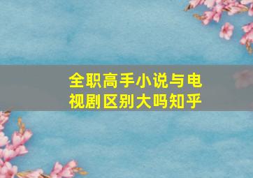 全职高手小说与电视剧区别大吗知乎