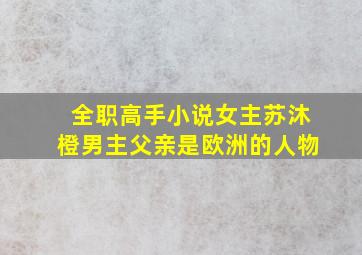 全职高手小说女主苏沐橙男主父亲是欧洲的人物