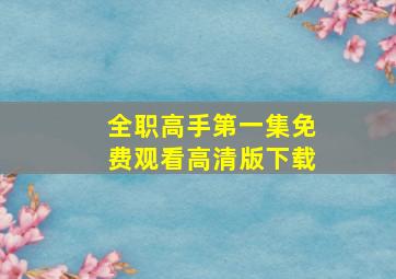 全职高手第一集免费观看高清版下载