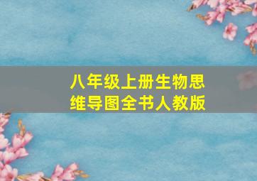 八年级上册生物思维导图全书人教版