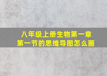 八年级上册生物第一章第一节的思维导图怎么画