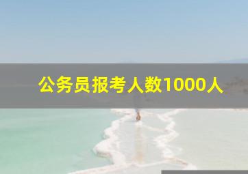 公务员报考人数1000人