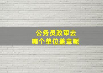 公务员政审去哪个单位盖章呢