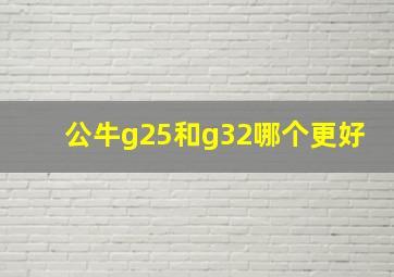 公牛g25和g32哪个更好