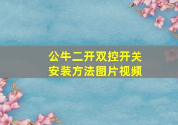 公牛二开双控开关安装方法图片视频