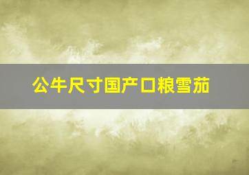 公牛尺寸国产口粮雪茄