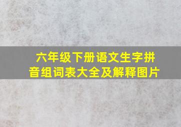 六年级下册语文生字拼音组词表大全及解释图片