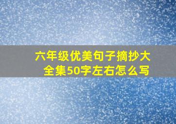 六年级优美句子摘抄大全集50字左右怎么写