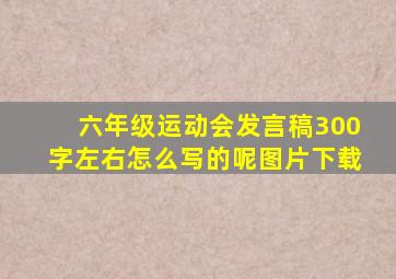 六年级运动会发言稿300字左右怎么写的呢图片下载