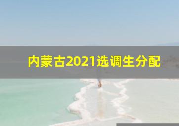 内蒙古2021选调生分配