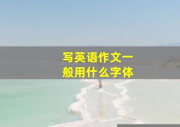 写英语作文一般用什么字体