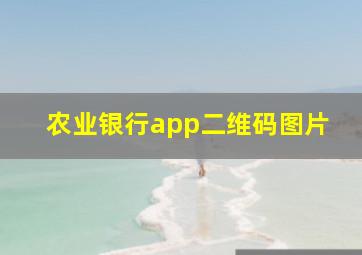 农业银行app二维码图片