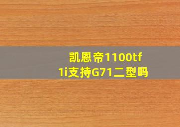 凯恩帝1100tf1i支持G71二型吗