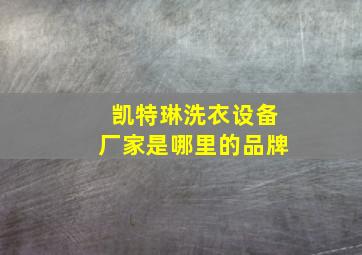 凯特琳洗衣设备厂家是哪里的品牌