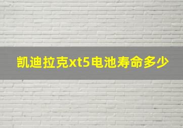 凯迪拉克xt5电池寿命多少