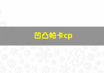 凹凸帕卡cp