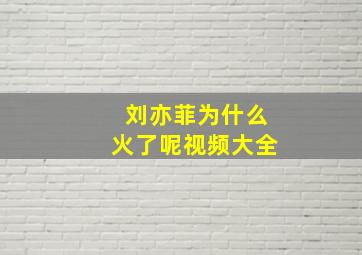 刘亦菲为什么火了呢视频大全