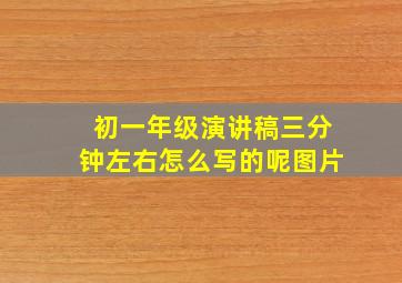 初一年级演讲稿三分钟左右怎么写的呢图片