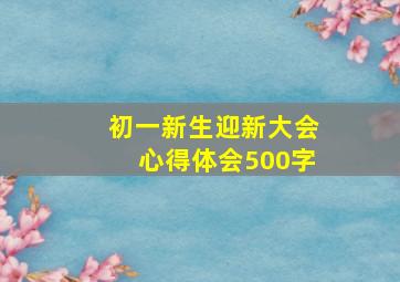 初一新生迎新大会心得体会500字