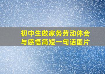 初中生做家务劳动体会与感悟简短一句话图片