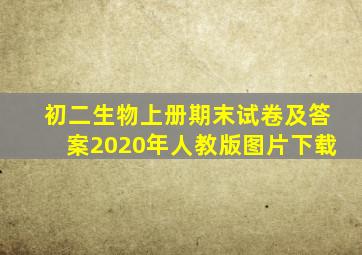 初二生物上册期末试卷及答案2020年人教版图片下载