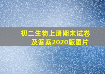 初二生物上册期末试卷及答案2020版图片