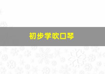 初步学吹口琴