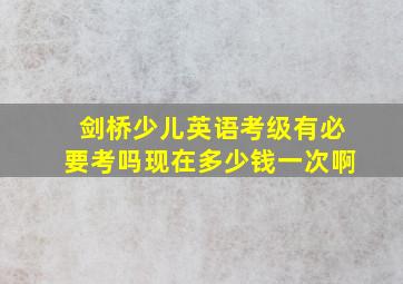 剑桥少儿英语考级有必要考吗现在多少钱一次啊