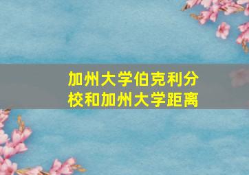 加州大学伯克利分校和加州大学距离