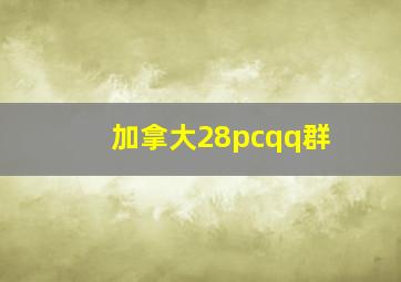 加拿大28pcqq群