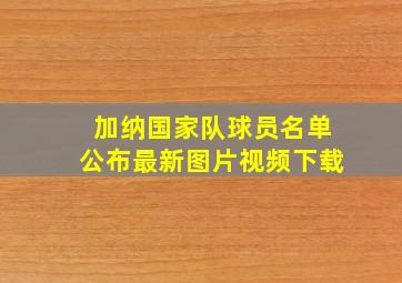 加纳国家队球员名单公布最新图片视频下载